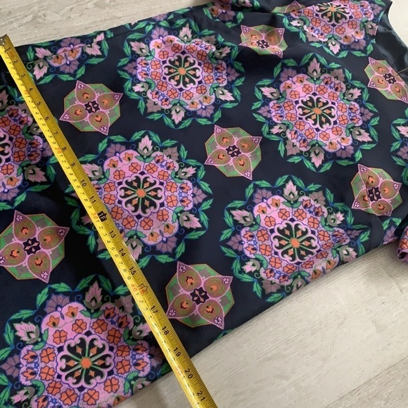 J. Crew Factory Navy purple Floral Shift Dress Sz 2 career or casual midi party - Picture 9 of 12